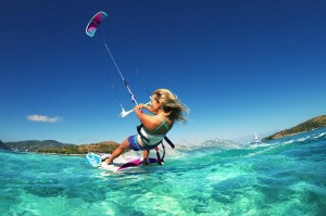 girl kiteboarding cape town